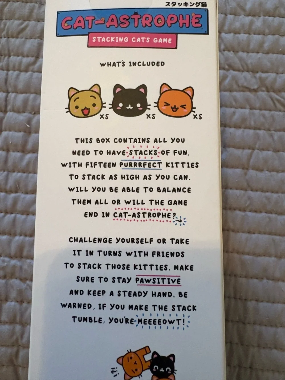 Cat-astrophe Stacking Cat Game NEW IN BOX